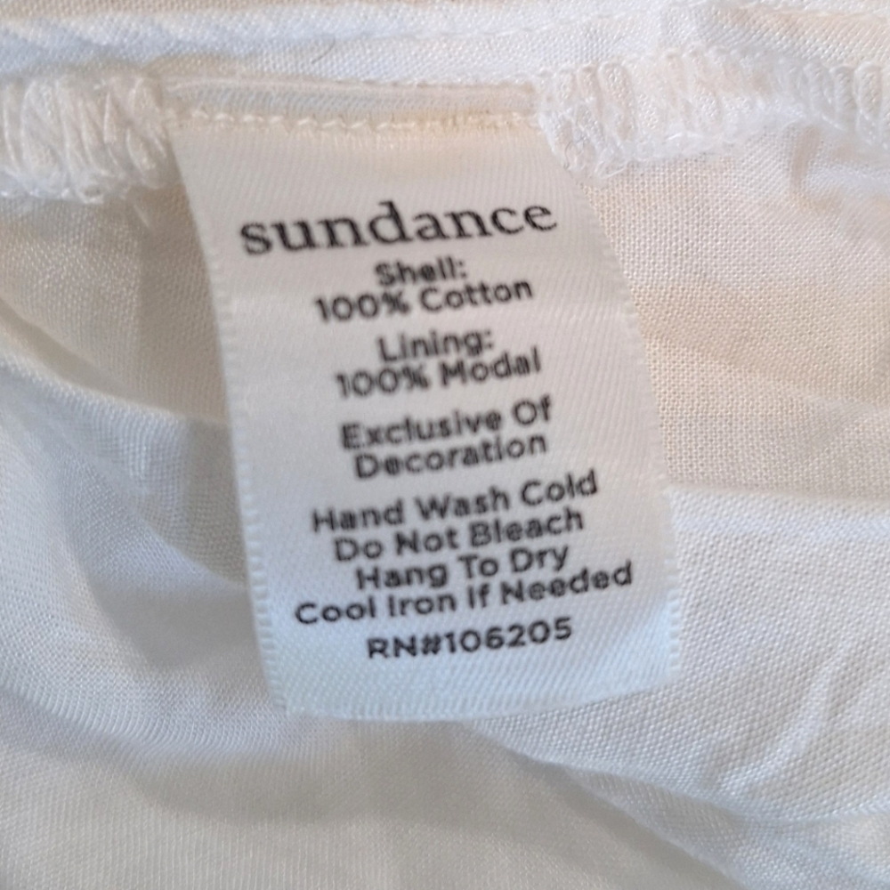 Sundance Nicolette embroidered V-neck white cotton dress with embroidery - XS - Picture 13 of 13